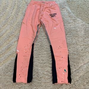 Gallery Dept Paint Splatter Pink Flared Sweatpants Men’s Size Small Medium Large